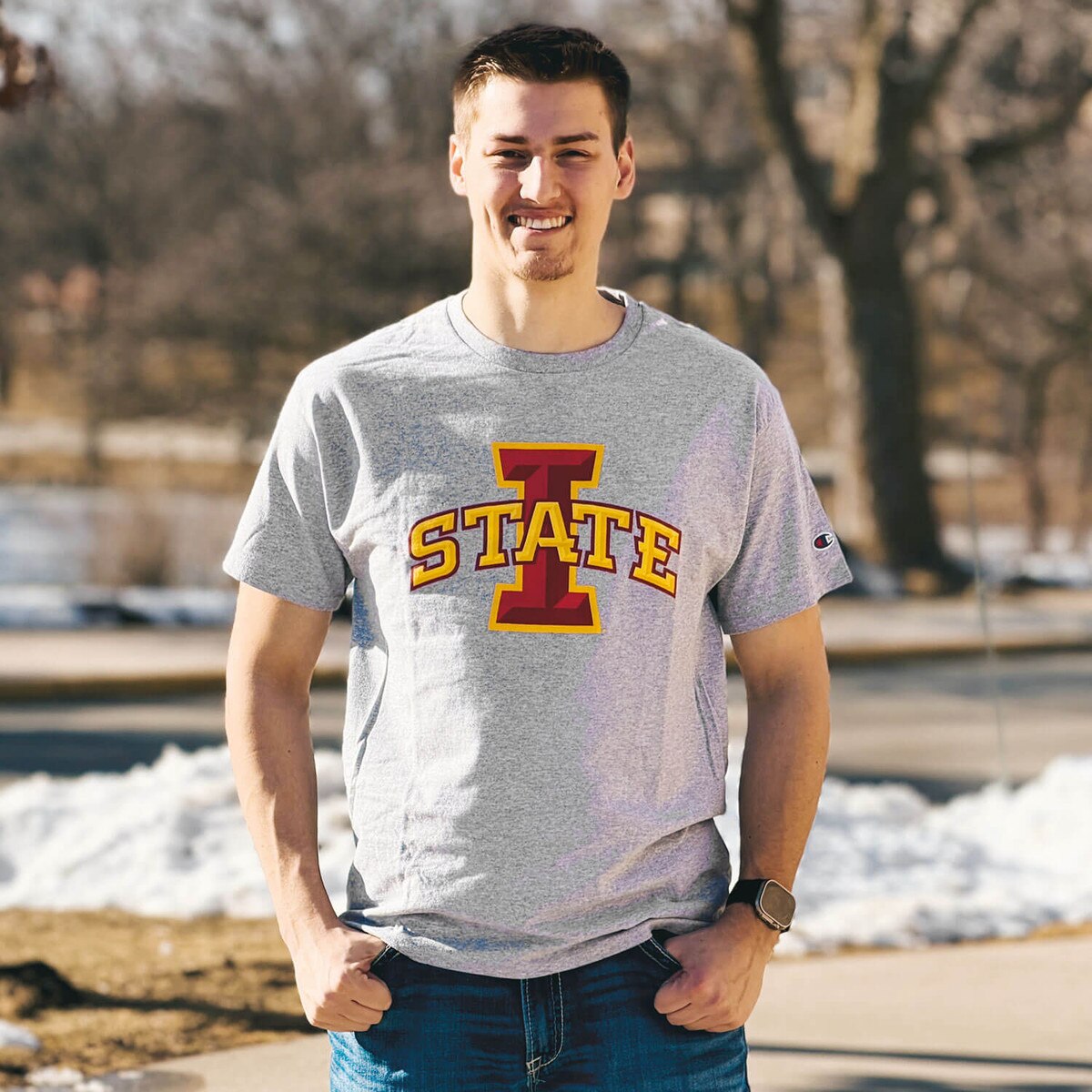 Champion® I-State Gray T-Shirt
